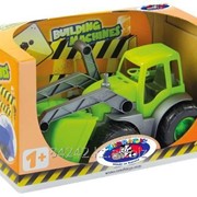 Автотранспортная игрушка Трактор с ковшом в коробке фотография