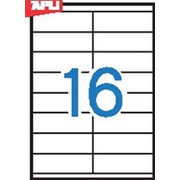 Этикетки универсальные APLI , А4, прямоугольные, белые, 105*35 мм, 1600 шт. фото