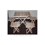 Набор деревянной мебели для пикника Счастливый дачник фотография