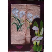 Махровые полотенца, набор махровых полотенец “Калы“ фото