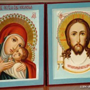 Венчальные иконы Корсунская Пресвятая Богородица и Спас Нерукотворный фото