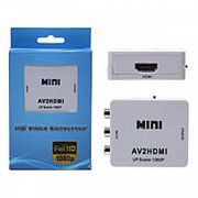 Переходник преобразователь из AV (RCA) в HDMI (Белый) фото