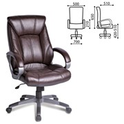 Кресло офисное BRABIX “Maestro EX-506“, экокожа, коричневое, 530878 фото