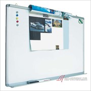 Магнитно маркерная доска для рисования на стену белая офисная 120х90 INDEX с зажимом EasyGrip фото
