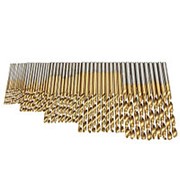 Drillpro 50PCS 1 / 1,5 / 2 / 2,5 / 3 мм HSS Высококачественная стальная Дрель с титановым покрытием фото
