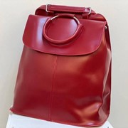 Сумка-рюкзак с кольцом красная фото