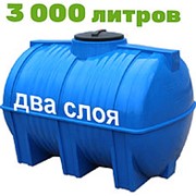 Резервуар для хранения и перевозки дизельного топливо 3000 литров, синий, гор фото