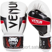 Перчатки боксерские тренировочные Venum Elite Boxing Gloves WH/BK/RD фотография