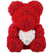 Декоративное изделие"медвежонок из роз с сердцем" 40 см Huajing Plastic (192-509)