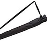 Мужской большой черный зонт-трость с деревянной ручкой фотография
