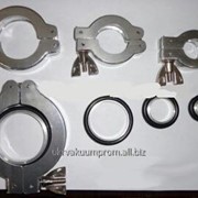 Кламповый зажим: ISO KF(10, 16, 25, 40, 50 диаметра)(кольцо+зажим+резиновое кольцо), вакуумное оборудование. фото