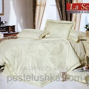 Комплект постельного белья шелковый жаккард La scala JP-10 фото