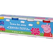 Тесто для лепки 4 цв. по 50 гр. "Свинка Пеппа", Росмэн, арт. 33359