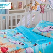 Детское постельное белье “Дельфины“ для отелей. фото