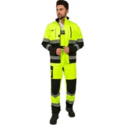 Костюм дорожник Сигнал-2 (тк.Балтекс,210) п/к, лимонный/черный (48-50; 170-176) фото