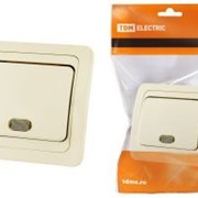 Выключатель 1-кл. с подсветкой 10А сл. кость “Валдай“ TDM ELECTRIC SQ1804-0104 фото