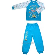 Пижама для мальчиков ИНТЕРЛОК синяя фото