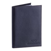 Бумажник водителя BEFLER “Грейд“, натуральная кожа, тиснение, 6 пластиковых карманов, синий, BV.1.-9 фото