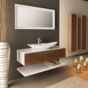 Мебель для ванной комнаты итальянская цвет орех Kyoto 1 фотография