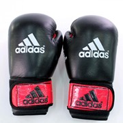Перчатки кожанные Adidas черно-красные фото
