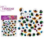 Декоративные глазки “ Tukzar “ для игрушек цветные, с ресничками TZ 13316 фото