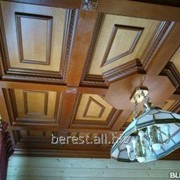 Деревянные кессонные потолки 3 фото