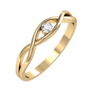 Золотое кольцо 585 с бриллиантом арт. R-69 фото