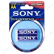 Батарейка Sony LR6 Stamina Plus ( пальчик ) (уп.2 шт. цена за уп.) №361560 фотография