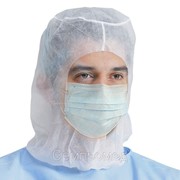 Одежда хирурга, Шапка шлем хирургическая с маской, не стерильная. Цена за упаковку — 10 шт. фото