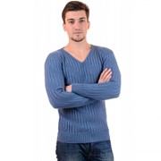 Мужской свитер рельефной вязки № 17 фотография