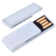 USB flash-карта “Clip“ (8Гб),белая,3,8х1,2х0,5см,пластик фотография