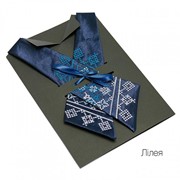Крос-галстук з вишивкою Лілея 3891 фото
