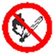 Запрещающий знак, код P 02 запрещается пользоваться открытым огнем и курить фотография