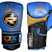 Боксерские перчатки RDX Ultra Gold Blue фотография