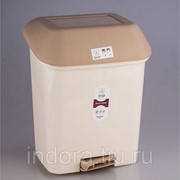 Контейнер для мусора с педалью Квадра 15 л кофейный (шт.) Арт: 57969_s