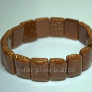 Браслет из коричневого авантюрина (прямоугольный) фото