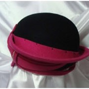Шляпка женская с резными полями (двухцветная)