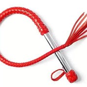 Однохвостая красная плеть с хлопушкой - 70 см. Sitabella 4013-2 фотография