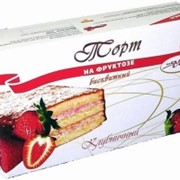 Торт на фруктозе “Клубничный“ купить в Алматы, заказать диабетический торт в Алматы фото