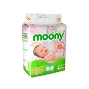 Подгузники "Moony" (Муни) для новорожденных NB 0-5 кг (90 шт) с вырезом для пупочка