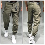 Мужские брюки карго цвета хаки фото