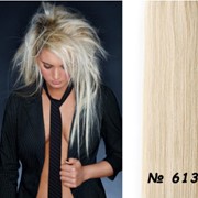 Натуральные волосы на заколках цвет светлый блондин фотография