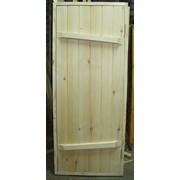 Дверь деревянная глухая (осина) фотография