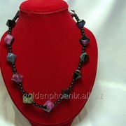 Бусы из агата (ромб) фото