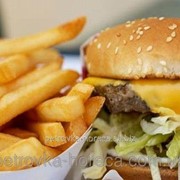 33 Уголок. Гамбургер “Super Burgers“ 140*140 с печатью (500шт./уп) фотография