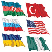 Широкоформатная печать на эко-сольвентном принтере. Ткань флажная, полистер 90гр 720dpi x 4pass фото