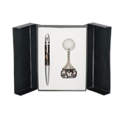 Набор подарочный Langres Clutch: ручка шариковая + брелок, черный
