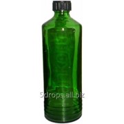 Бутыль стеклянная зеленая 500 мл с крышкой и прокладкой фото