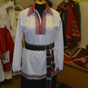Сорочка мужская, ткань сорочечная, отделка "орнамент" из ткани