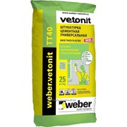Штукатурка цементная универсальная Weber Vetonit TT40 (25 кг)